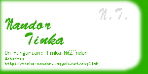 nandor tinka business card